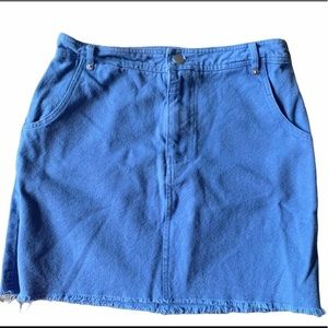 Light Blue Mini Denim Skirt